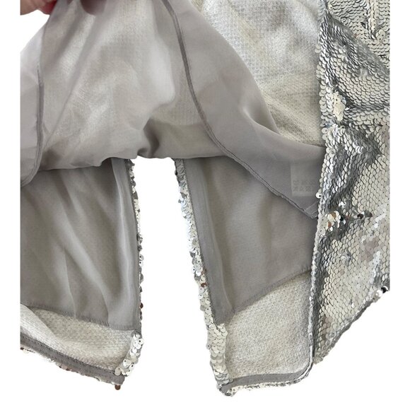 Keepsake The Label No Signs Midi Dress Silver Sequin Size XL New Years Formal - Picture 11 of 12